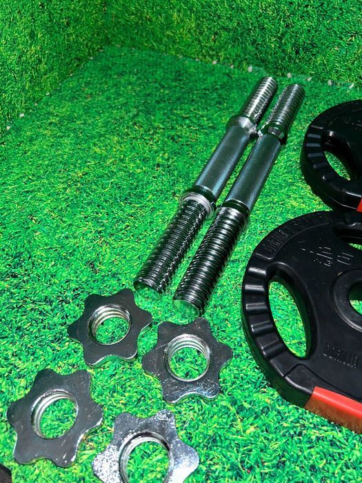 Set gantere discuri cu grip din ciment 10kg 30/31 mm