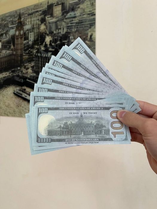 Suvenir pullar bayram uchun Купюра Сувенир Валюта 100 доллар.