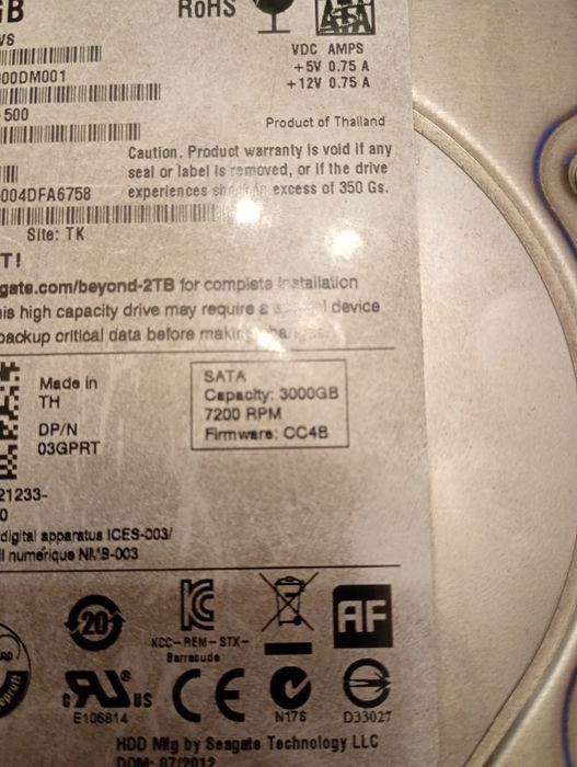 Vând HDD 3 tera preț 350 lei