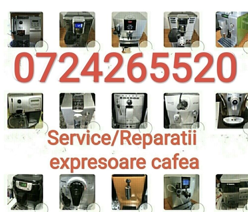 Service reparatii espressor cafea Saeco Philips Jura Delonghi Krups