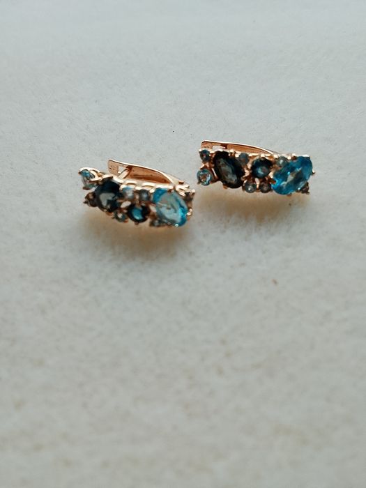 Серьги 585*топазы