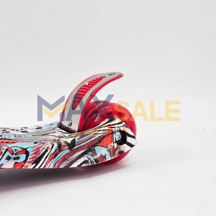 Детска тротинетка с 3 светещи колела червено / многоцветно триколка