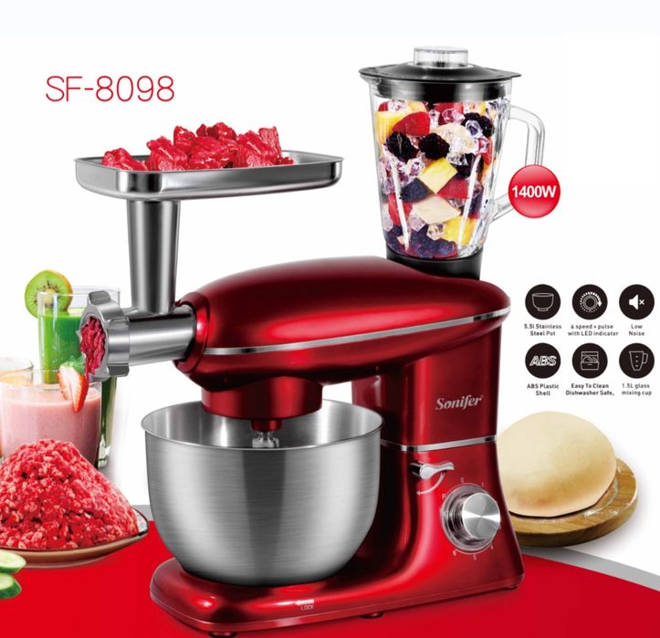 Многофункциональныйкухонный миксер мощностью 1400 Вт Sonifer SF-8098