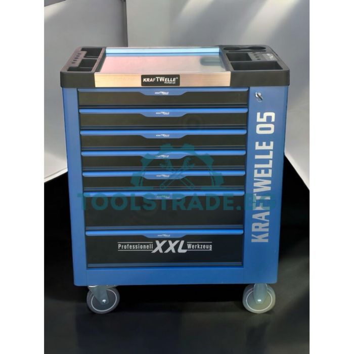 Шкаф/количка с инструменти със 7 чекмеджета,6 пълни KRAFTWELLE