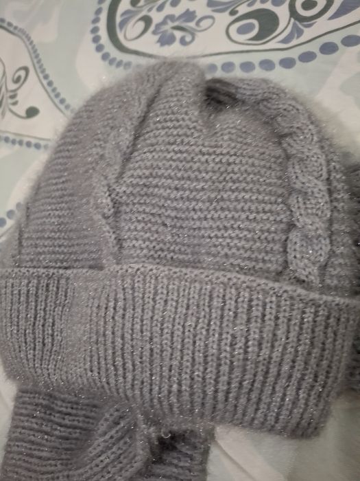 Шапка с шарфиком