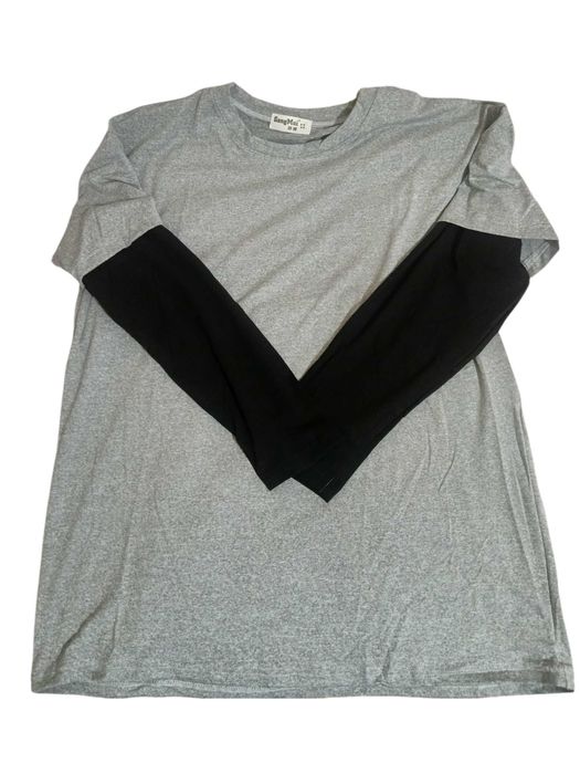 Чёрно-белый лонгслив