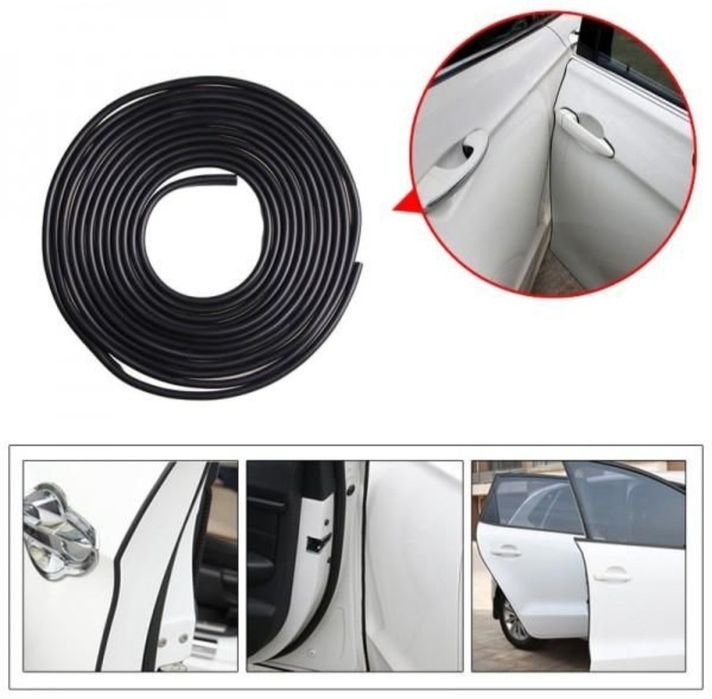 ПРОТЕКТОР лайсна за ръба на вратата, багажник черен 2×5м