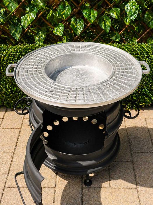 Set sobă din jantă + disc grătar aluminiu 60 cm – 399 lei