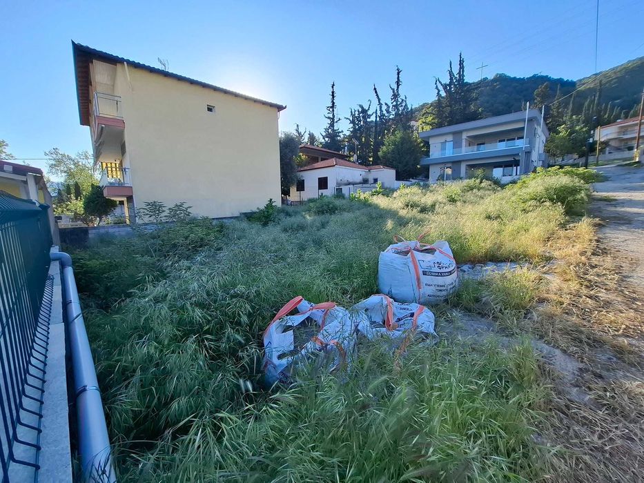 Продава парцел с прекрасна гледка море 400 м2 в Аспровалта, Гърция