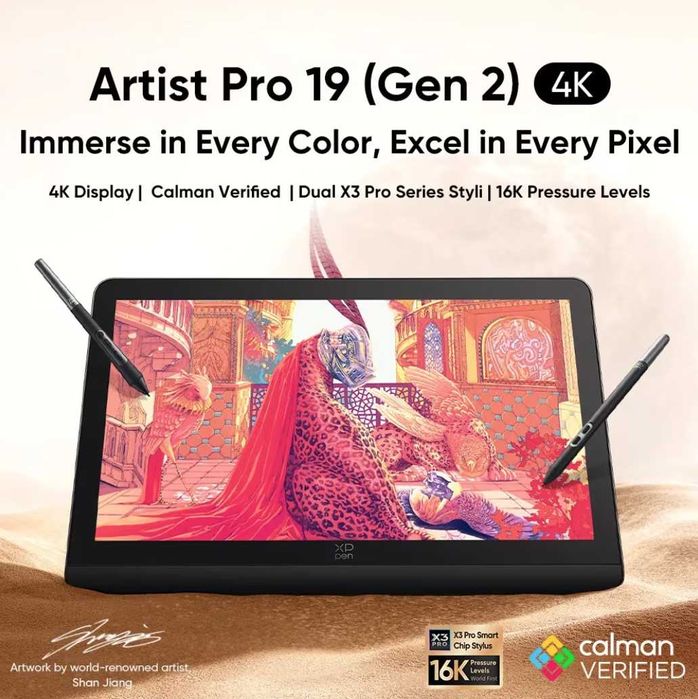 Tableta grafica, XP-PEN, Artist 19 Pro Gen 2 4K, 16K X3 Pro, 3840x2160