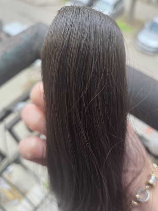 естествена славянска коса на опашка