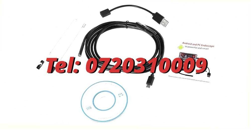 Dispozitiv Video Video Endoscop 2M Otg Water Resistant 5 5Mm Pentru Inspectie Video In Zone Greu Accesibile Cu Specificatii Conform Titlului