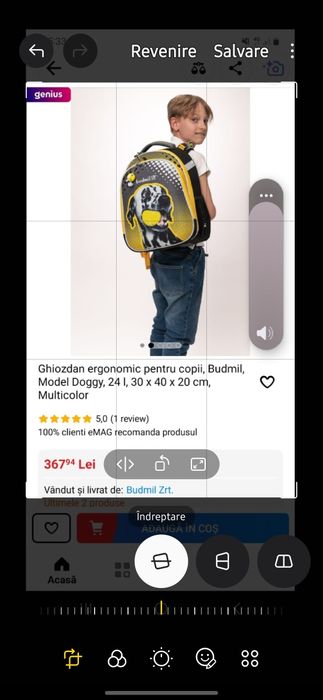 Vand ghiozdan nou