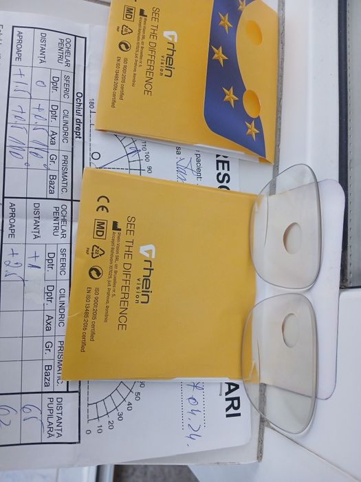 Lentile ochelari bifocali.