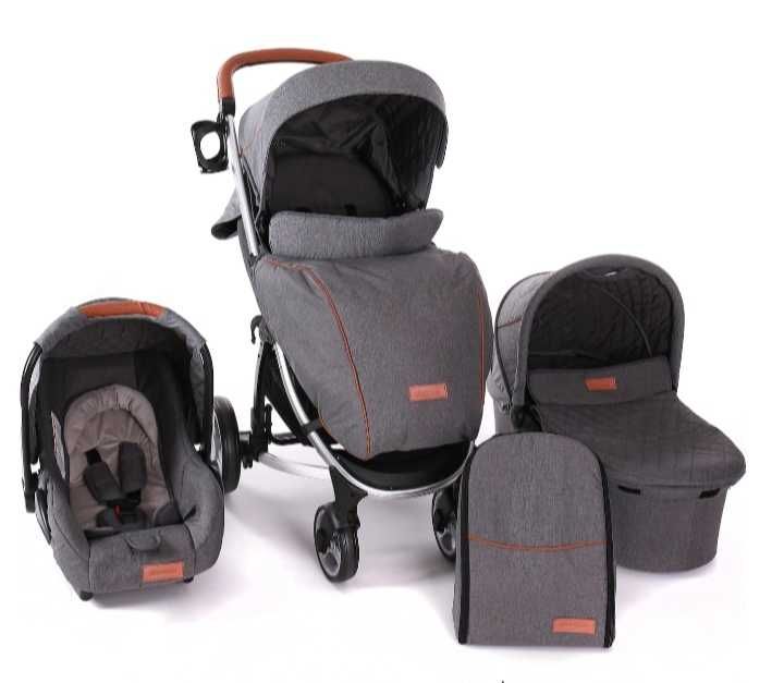 Комбинирана количка  Kikka boo 3in1 и сгъваема кошара с люлеещ механиз