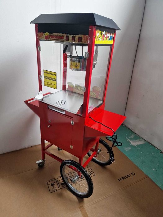 Masina de pop-corn cu carut,aparat floricele cu carut NOU+Factura