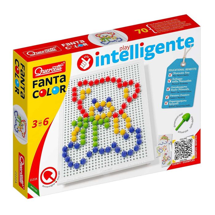 Детска мозайка с пинчета (пегборд), 3–6 г. FantaColor Basic 100