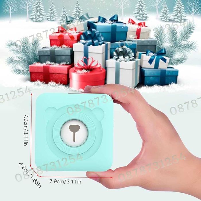 Детски Преносим Принтер за Печат с Безжична Връзка, Bluetooth, Android