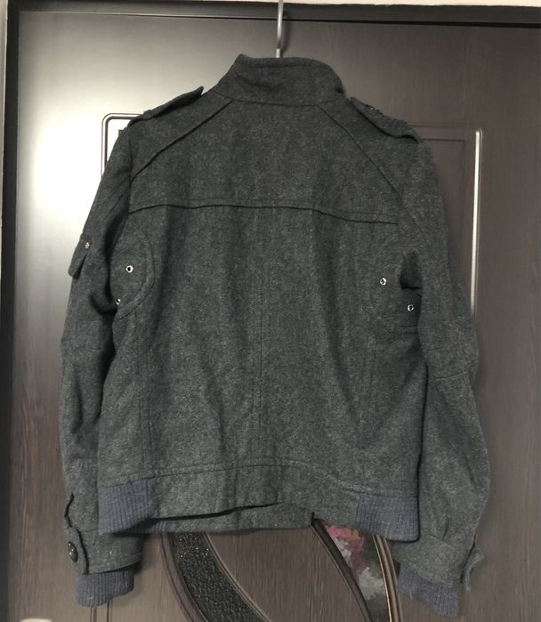 Geaca stofa marime L geaca scurta stofa l geaca gri