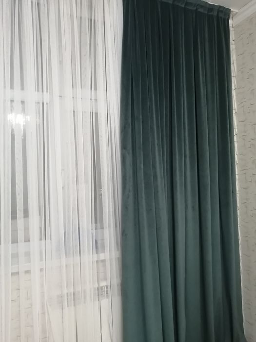 Занавеска шторы зелёный цвет