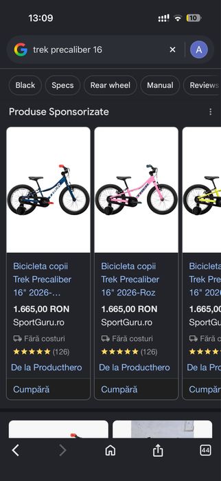 Bicicleta Trek precaliber 16 pt copi sigilate
