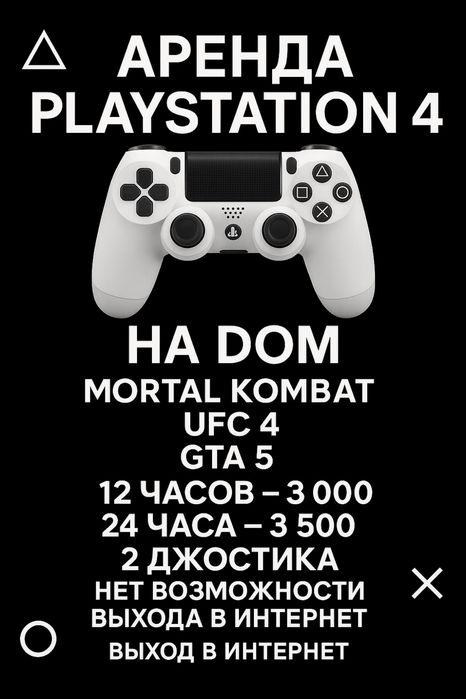 Аренда PS4,на дом