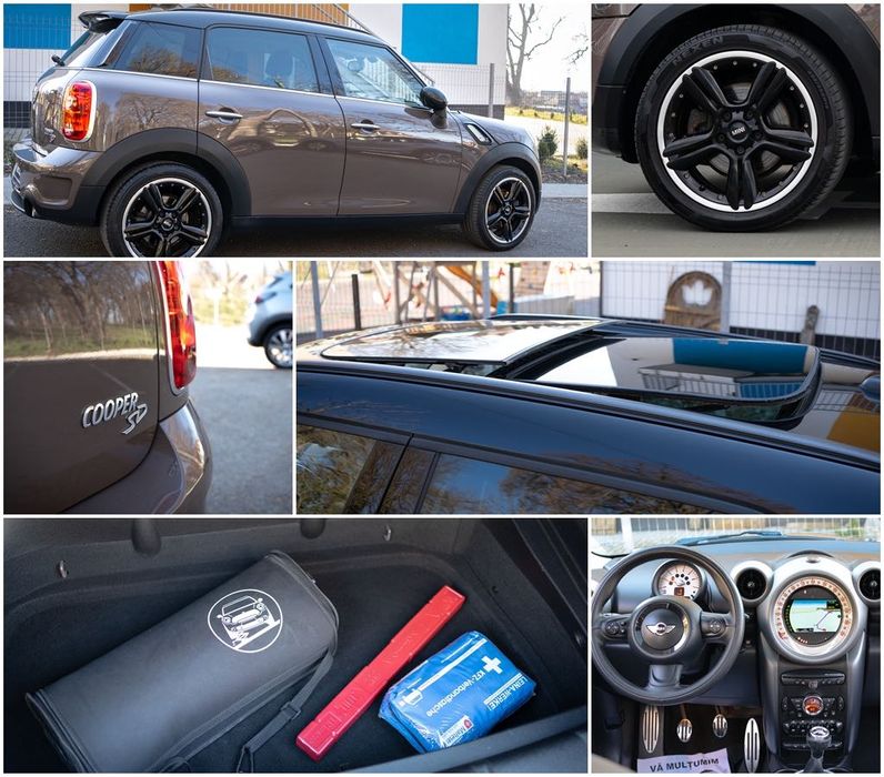 Rate de la 180euro/Luna. Mini Countryman-SD Model-Individual Raritate 2.0D 143cp E5 Full Extra KmReali Garantie 3Ani Fara Accidente