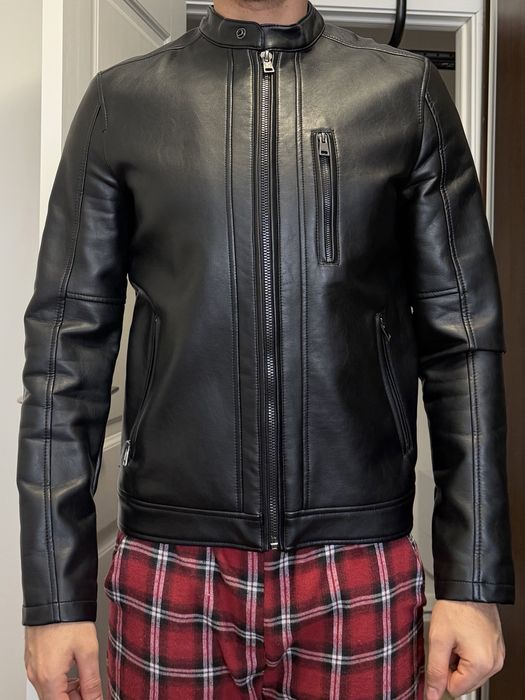 Geaca din piele Pull & Bear marime M