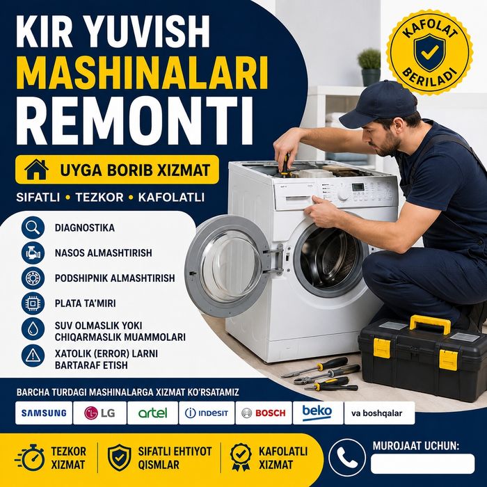 Remont kir yuvish mashinasi