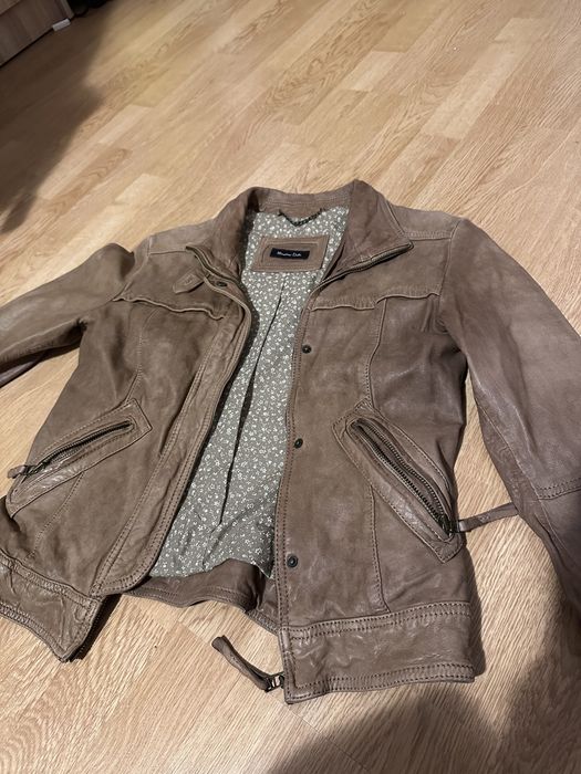 Geaca vintage piele Massimo Dutti