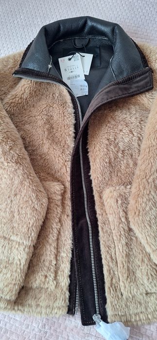 Яке Zara от изкусвена агнешка кожа