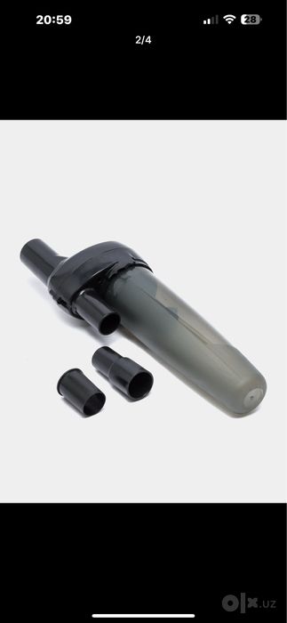 Siklon filtri kolba, ikkita adapter bilan, changyutgichlar uchun