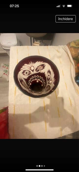 Vaza din cristal/rubin