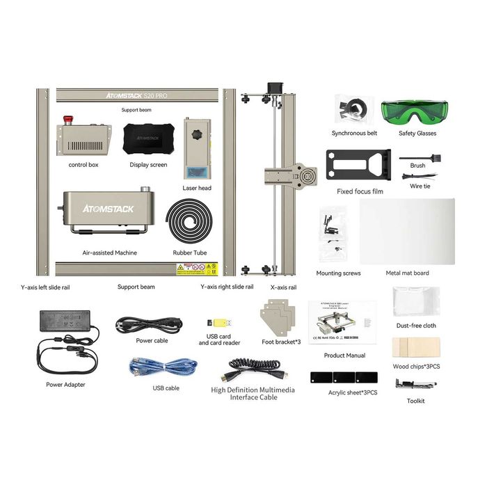 Диодный лазерный станок Atomstack S20 Pro