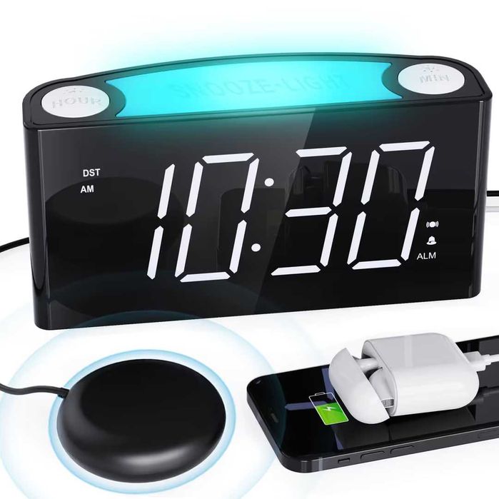 set 2 ceasuri deșteptător led boxa