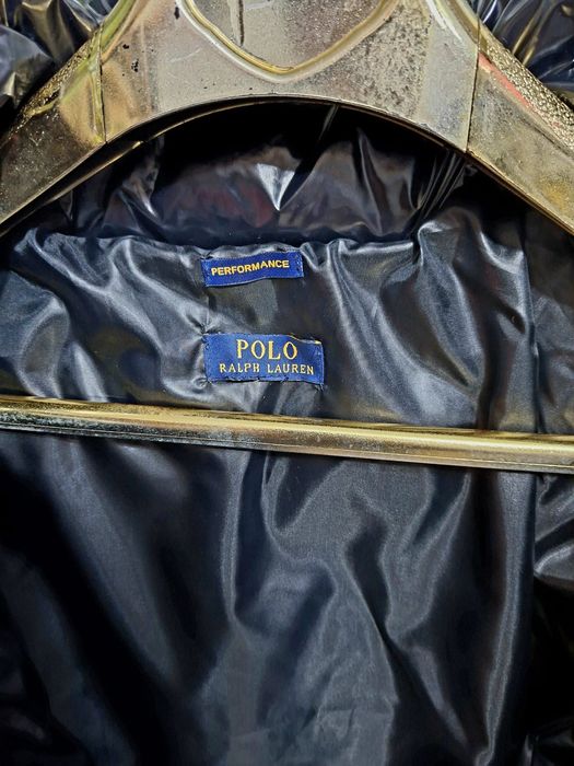 Geaca Polo Ralph The Gorham Glossed negru lucios umplutura puf calitat