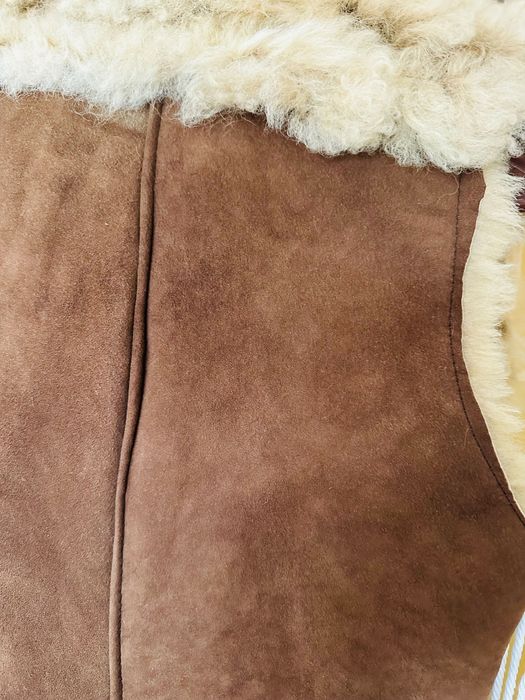 Vesta dama piele & blana miel