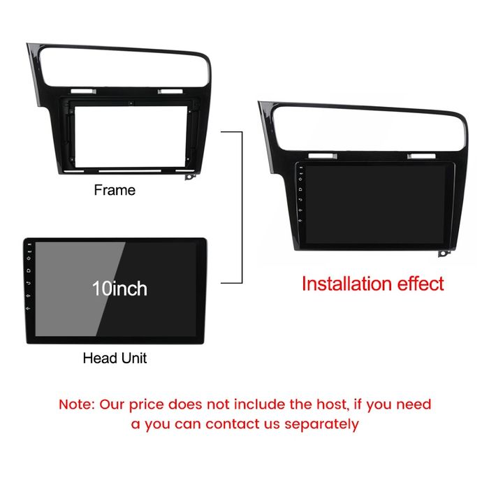 Адапторна Рамка за мултимедия 10.1 инча Vw Golf 7 / 7.5  2013 - 2020