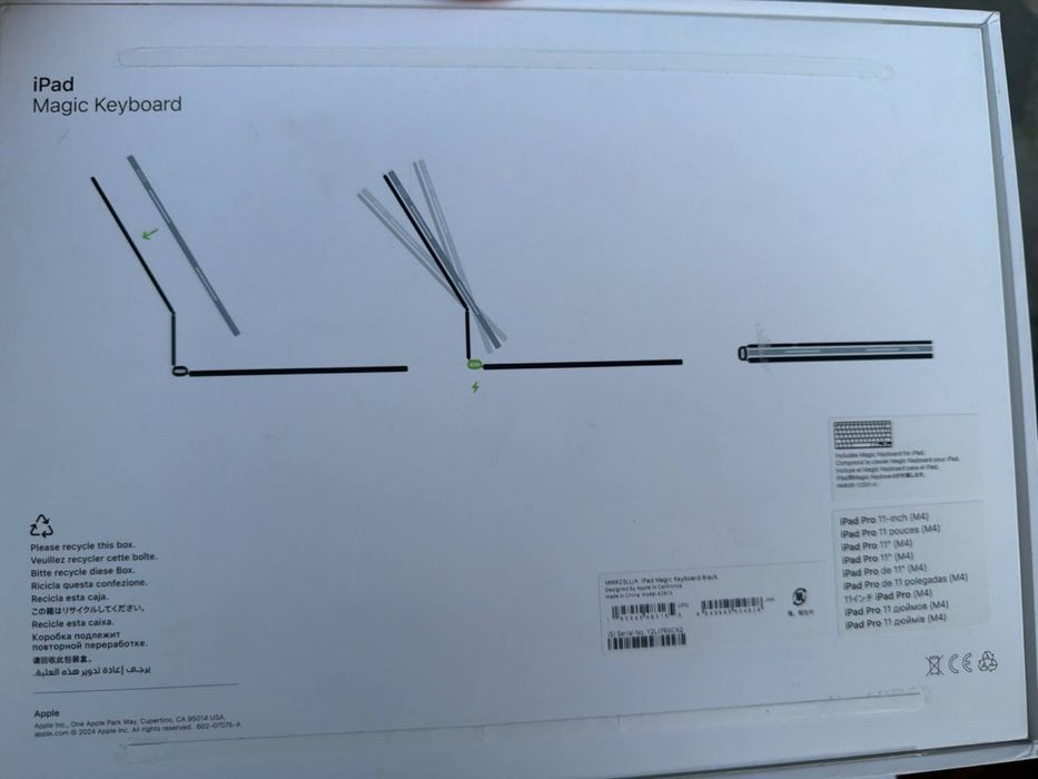 Apple Magic Keyboard для iPad Pro 11″ M4 — новая, RU/EN