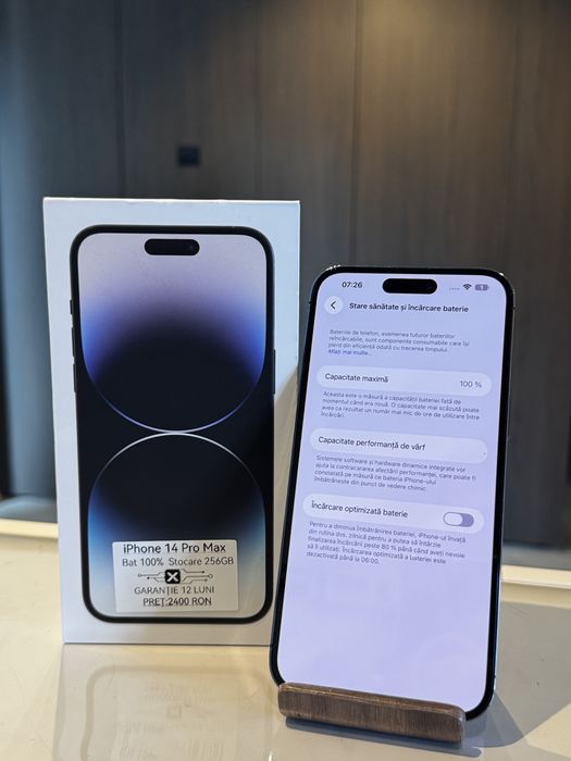 iPhone 14 Pro Max Purple 256GB Impecabil/Garantie 24 luni/Factura/Rate/ Avans 0
