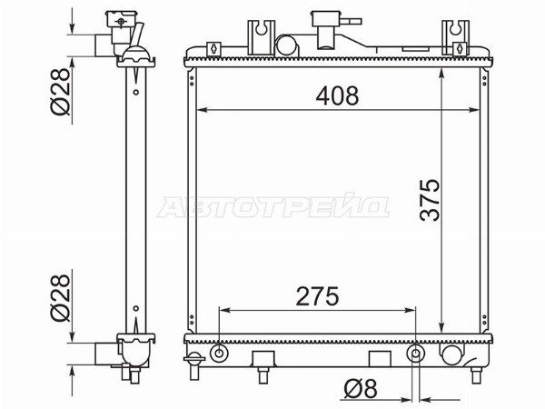 Радиатор Mitsubishi Pajero junior