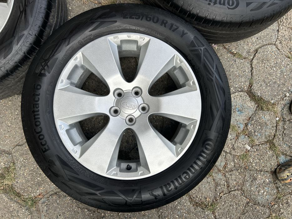 Jante aliaj 5x100mm, anvelope vara 225/60 R17, Subaru Forester, Outback