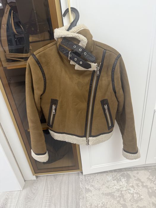 Zara дубленка женская