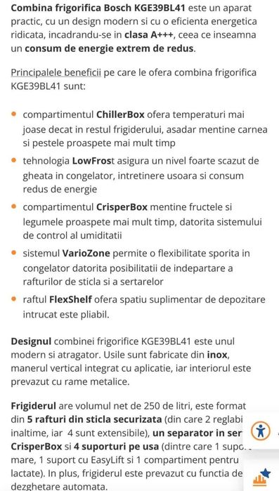 Vând combina frigorifica Bosch