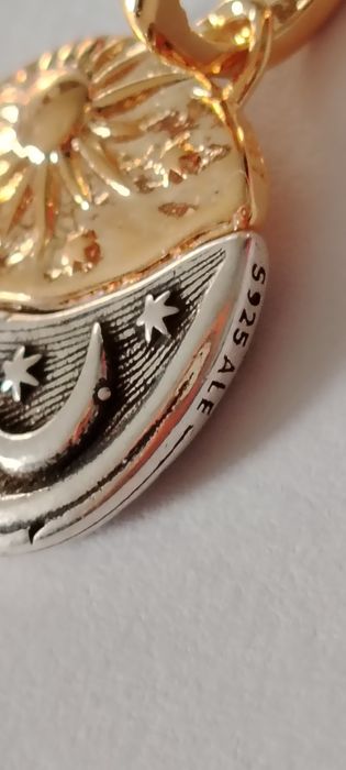 Pandantiv Pandora ME Soare și Luna Silver Gold S925 Ale
