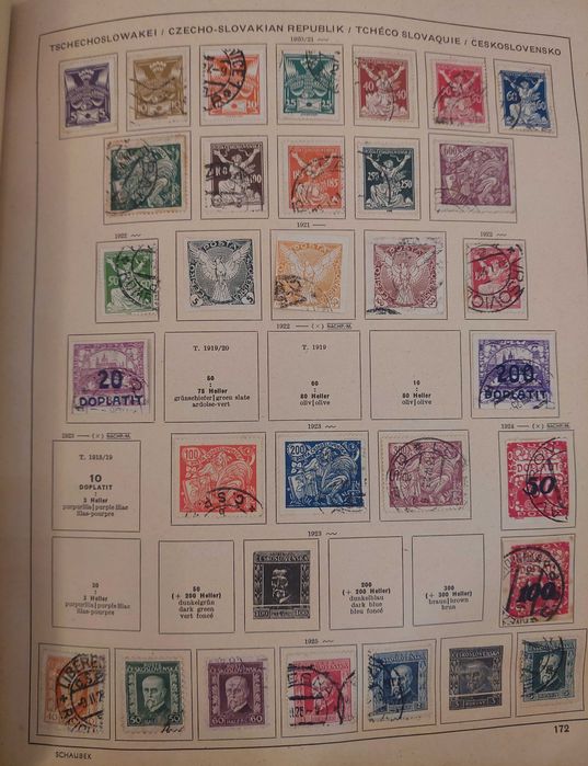 Album cu timbre straine CESKOSLOVENSKO (Ceoslovacia) incepand cu 1919