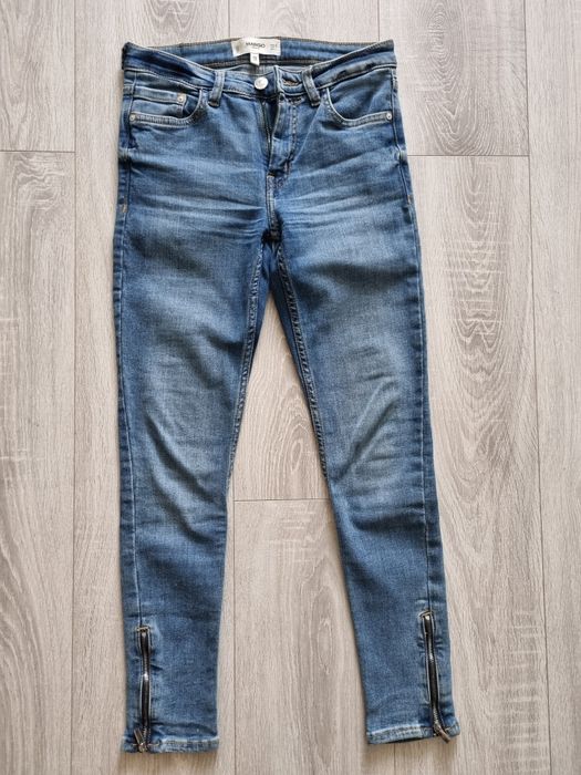 Blugi Skinny Mango fermoare laterale