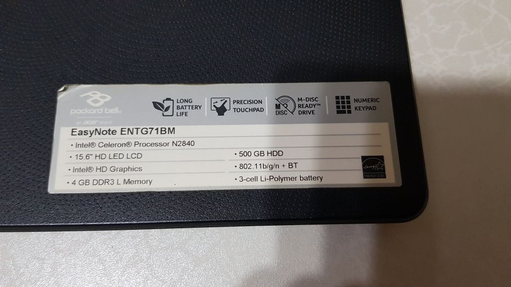 Ноутбук Packard Bell