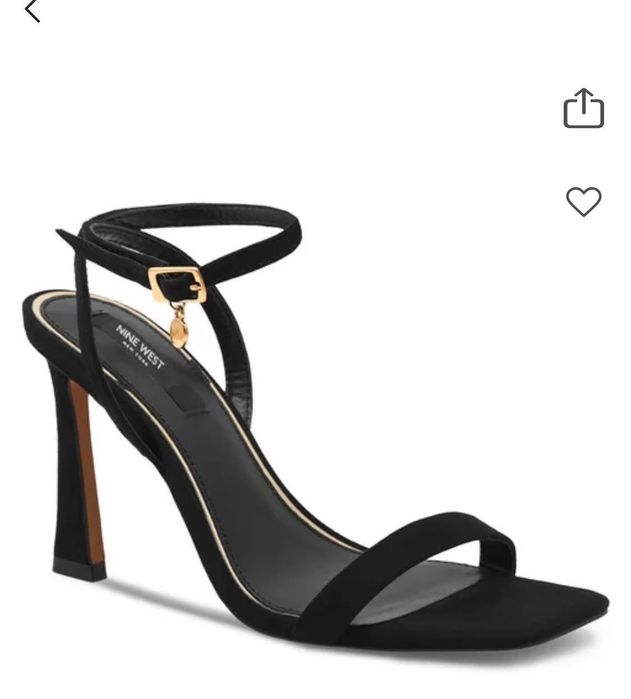 Черни нови сандали на ток Nine West