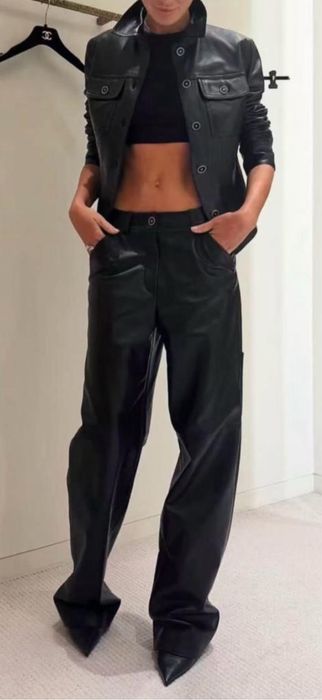 Chanel geaca autentica piele naturală
